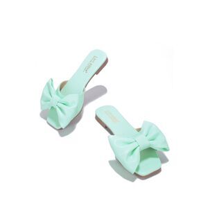 Cape Robbin Juju Sandals Slides for Women, Womens Mules Slip On Shoes with Bow